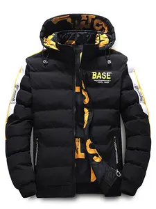 Men's Solid Pocket Drawstring Hooded Winter Coat, Loose Casual Long Sleeve Zip Up Fleece Outerwear for Winter, Men's Clothes for Daily Wear