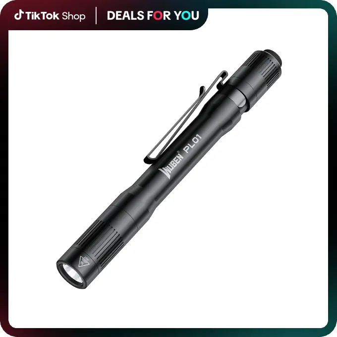 WUBEN PL01 Mini Penlight LED Flashlight, 1-650 Lumens High Lumens EDC Flashlight, CRI90+ Natural Light for Doctors, IP68 Waterproof, Alcohol-Wipe Safe, Dual Power - USB-C Rechargeable or Battery Replaceable (WUBEN Cell Included), High Lumens Flashlight