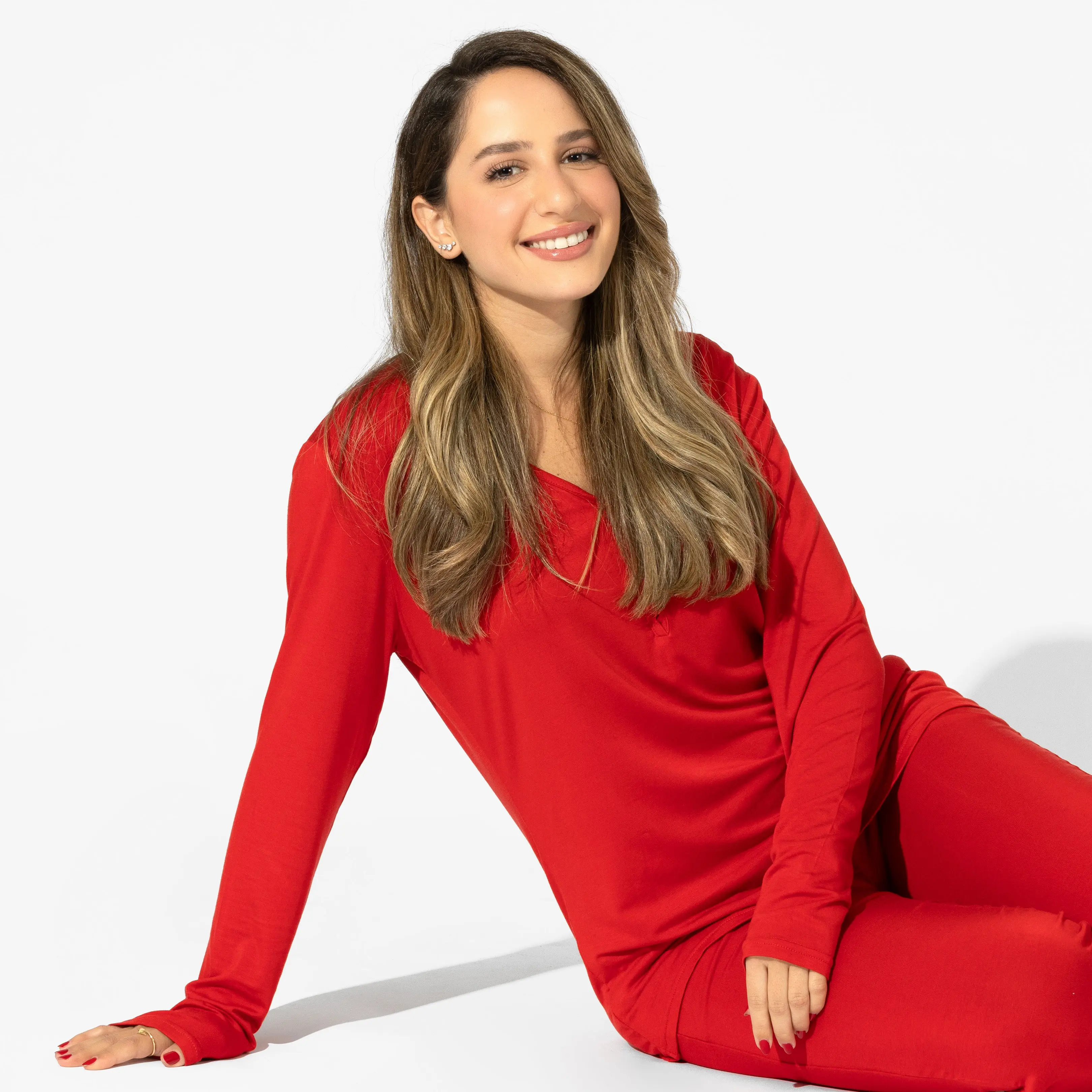 Winterberry Red Bamboo Women's Pajama Set