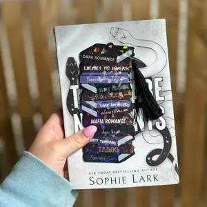 Dark Romance Tropes Bookstack Laminated Bookmark - Perfect for Book Lovers