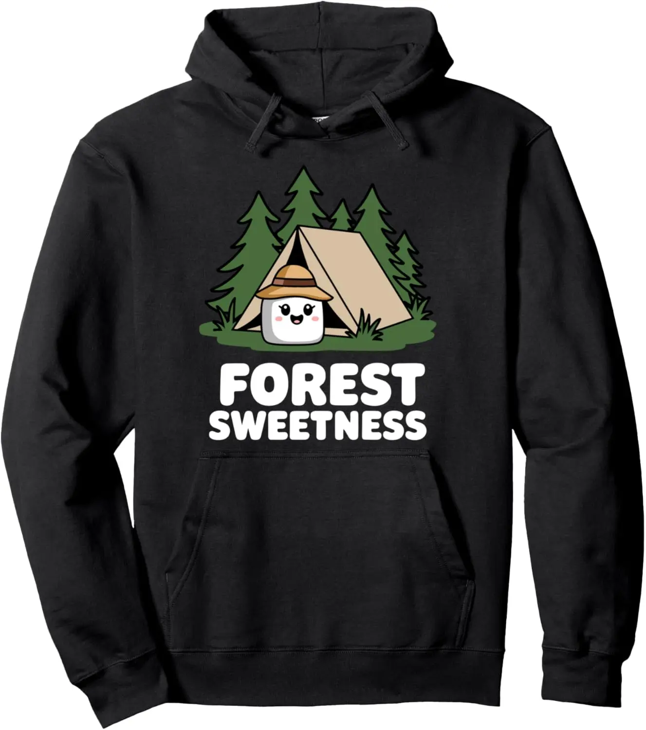Forest Sweetness Marshmallow Camping Camper Pullover Hoodie
