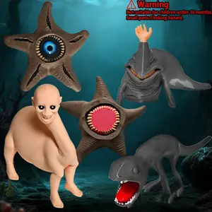 2026 Creative 3D Printed Bloop Sea Monster Action Figure, Leviathan Sea Eater Bloop El Gran Maja, Abstract Desktop Decoration Kit Figurine