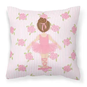 212 MAIN Ballerina Brunette Back Pose Decorative Pillow - 18x3x18in, Heavyweight Polyester Fabric, Machine Washable, Fade Resistant, Indoor/Outdoor Furniture Compatible