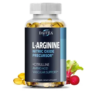 Daitea L-Arginine Health Supplement, Supports Muscle Health, Support heart health,120 Capsules