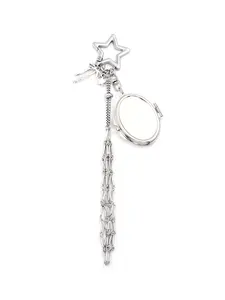 Chapstick Holder Mirror Charm Keychain, Lipstick Lip Balm Gloss Key Chain，Cute Bag Purse for Handbag Accessories