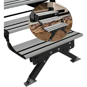 RV Step Stabilizer Kit for Travel  and Motorhomes, RV Accessories for Outside, Height Ranges from 2.8" to 11.4", Foldable  Supports Up to 1000 lb,   Material (Black)