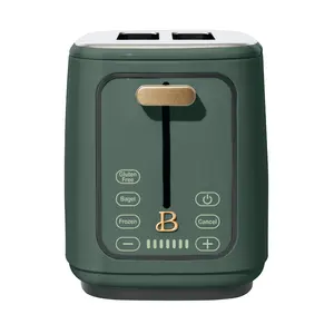 Drew Barrymore Beautiful 2 Slice Toaster with Touch-Activated Display Thyme Green Color 2 Slice Capacity Ideal for Breakfast or Snacks - Pressurecooker