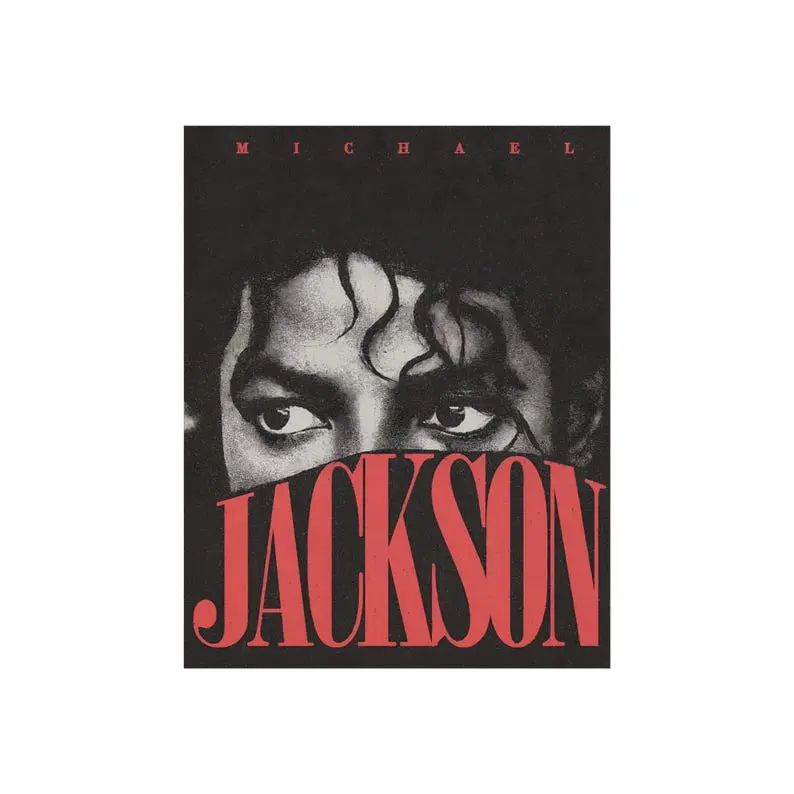 Michael Jackson Poster, Red Black Pop Music Wall Art, Vintage Style MJ Print, Retro Music Room Decor, Thriller Inspired Poster Gift