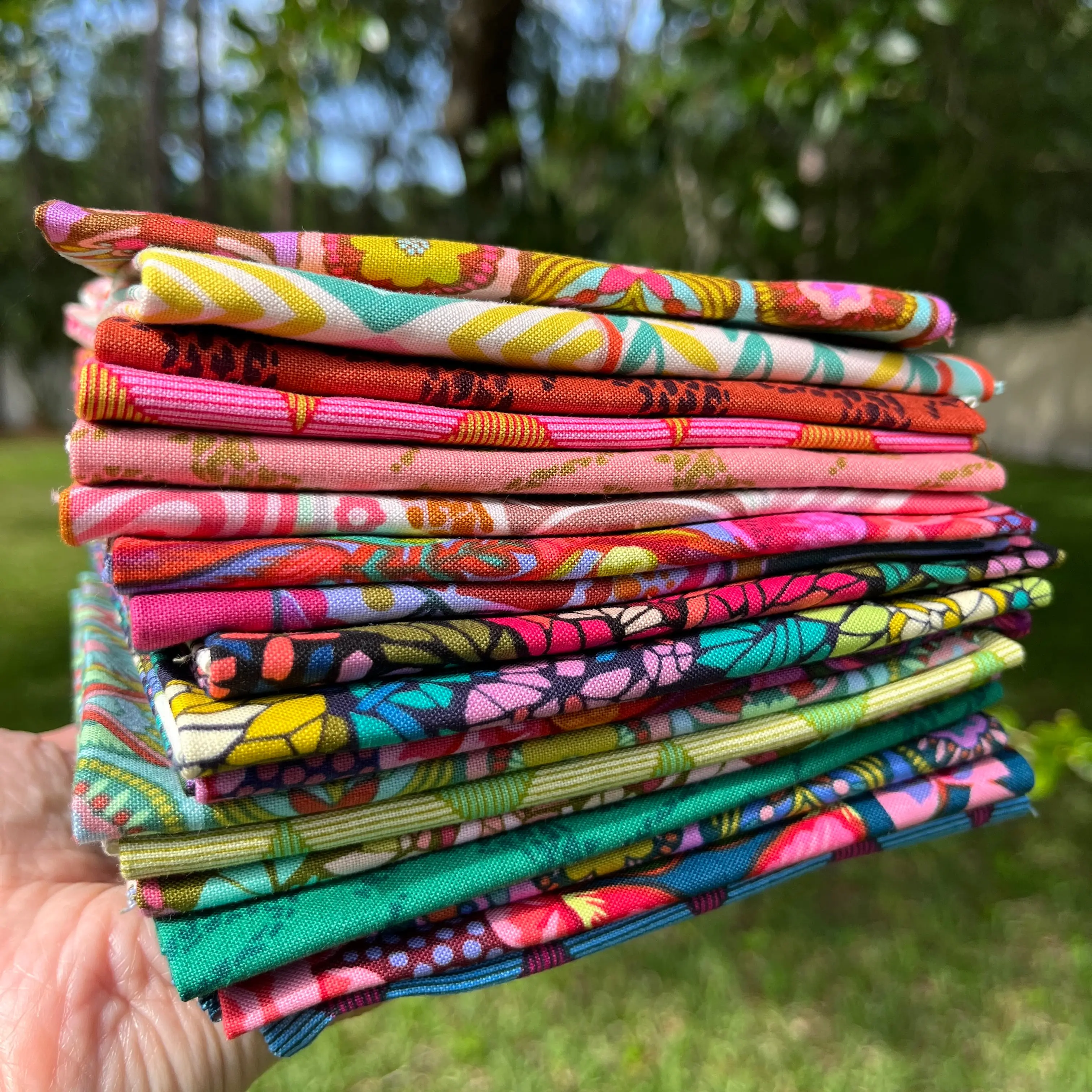 Rhapsody Fat Quarter Fabric Bundle by Anna Maria Textiles - Geometric Design for Home, Garments, House Decor, Craft Projects