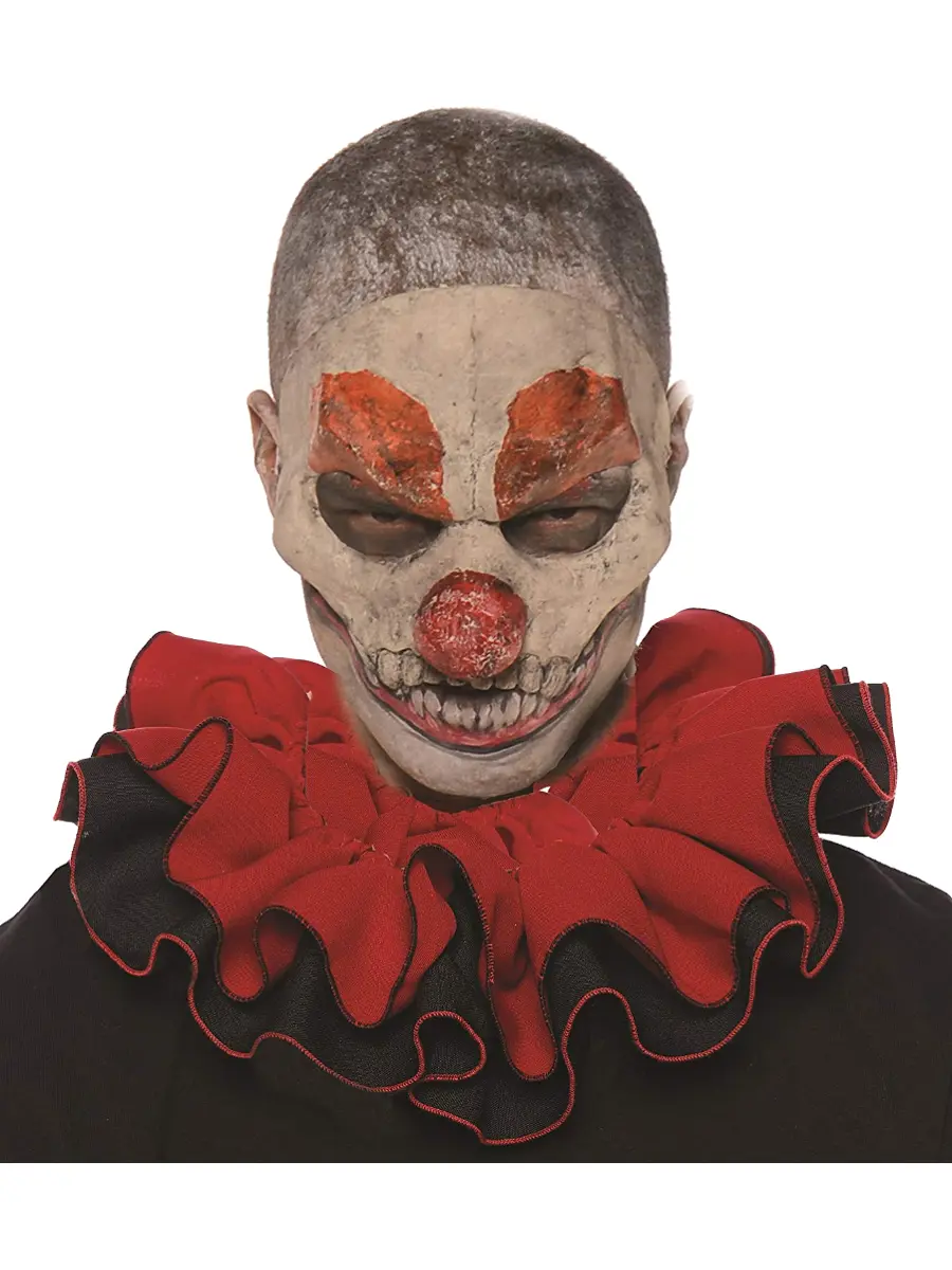 Red And Black Circus Harlequin Clown Adult's Collar