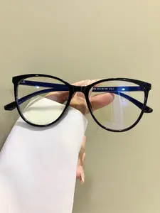 Unisex Simple Style Oval Frame Glasses, Trendy Casual Eyeglasses for Everyday Use, Fashion Accessories for Outdoor Activities, Stylish Trendy Eyewear