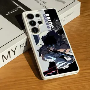 Cool Anime Sword Character Matte Magnetic Phone Case for SAMSUNG S22/S23/S24/S25/FE/ULTRAP/PLUS Series, Shock and drop resistance, Strong magnetic adsorption Acrylic Fingerprint Wireless Smartphone