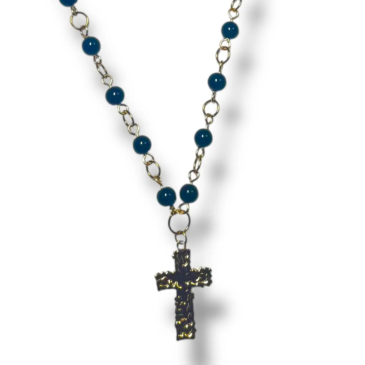 Black Fallen Angel Beaded Necklace