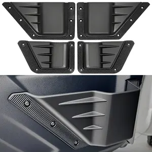 2 Front & 2 Rear Door Storage Pockets Custom For 2021 2022 2023 2024 Ford Bronco 4 Door Black 4PCS Side Door Cup Holder Organizer Box Car Interior Accessories