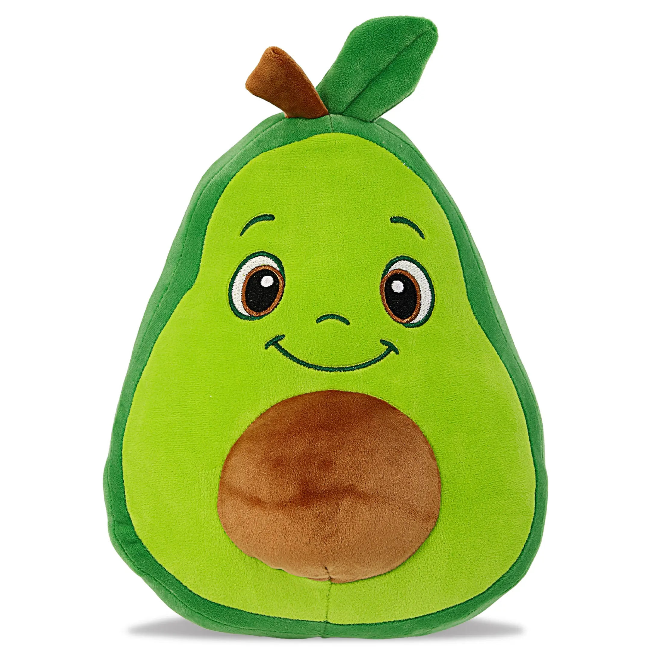 DOLLIBU Avocado SNUG-MOOSHIES Soft Plush Toy - Food Theme, Unisex, Squishy Filling, 8.5l x 8w x 10h In, Stuffed Doll for Bedrooms, Suitable for Adults