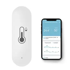 WiFi Smart Temperature Humidity Sensor, 2 Pack, Home Automation, Remote Monitoring, Alexa Google Assistant, Voice Control, Device Sharing Supported, Indoor Temperature Monitor