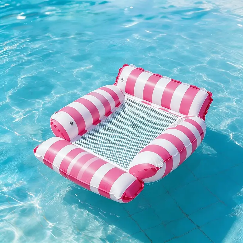 Thick Inflatable Swimming Pool Float Chair, Adult Inflatable Pool Chair with Cooling Net, Swim Ring, Beach Lake Pool Party Fun, Pool Floats Chairs