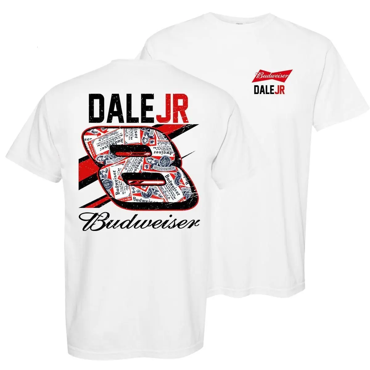 Dale Earnhardt Jr Budweiser Double-Sided T-Shirt,Raise Hell Praise Dale Nascar Shirt, Gift Idea for Father's Day, Dad Gift - 100% Cotton, Classic Fit