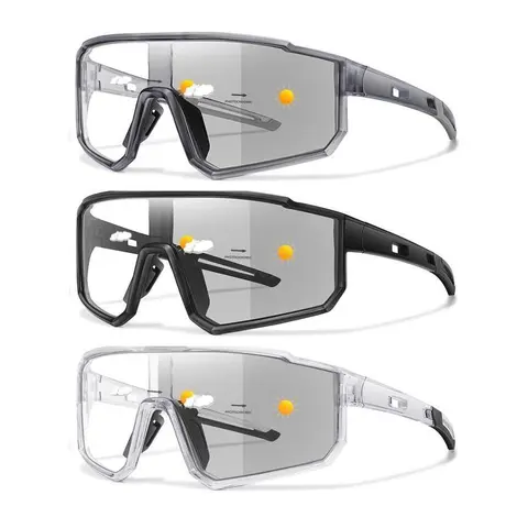 3 packs Fashion Cycling Photochromic Sunglasses For Men Women Classic Casual Windproof Eyewear Outdoor Sports Fishing Baseball