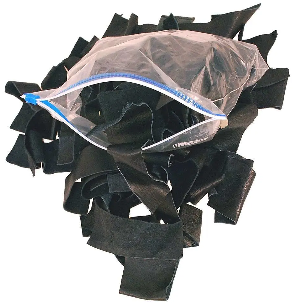 JAMIN LEATHER® Genuine Black Leather Scrap by the Pound #A_SCRAP for Patches Crafts & Scrapbooking Assorted Grains Textures Made in USA