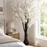 6.5FT (2m) White Life-Like Artificial Cherry Blossom Tree - Durable All-Seasons Decorative Asian Plant, Casual House Decor, Photo-Ready, DIY Fuller Look, Shapeable Indoor-Outdoor Home Floor Decor