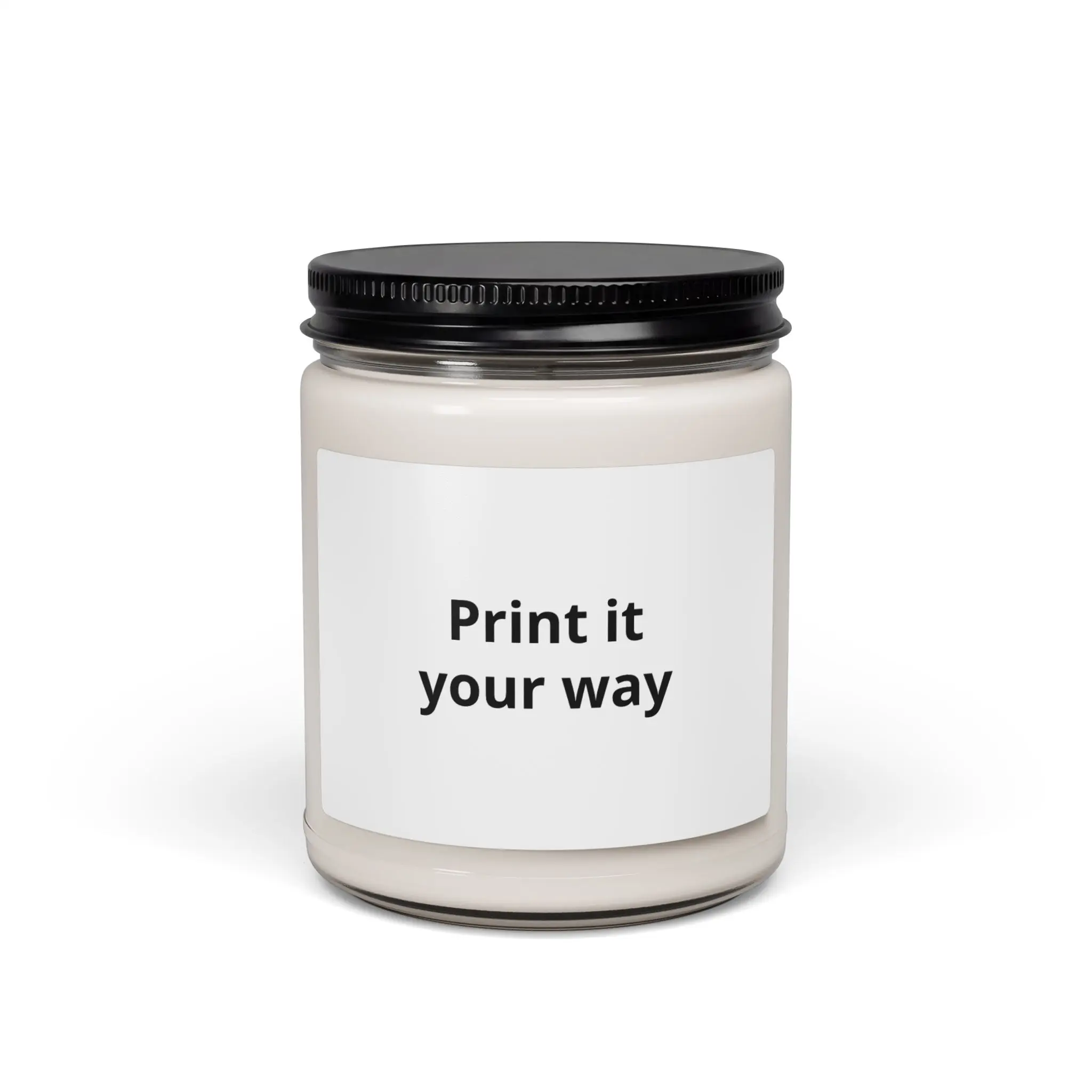 Custom Label Scented Soy Candle 9oz | Personalized Candle, Aromatherapy Jar