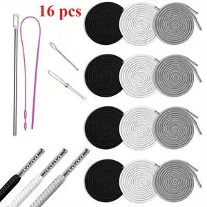 12 Pack Multi-color 51.18in Drawstring Replacement Parts, Equipped with 4 Threading Tools, Suitable for Hoodies and Sweatpants - Durable Drawstring, Essential for Sportswear household sewing accessory