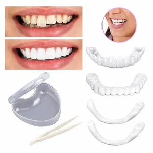 3-Pack Snap-On Oral Dentures, Wearable While Eating, Natural Realistic Look, Anti-Molar Orthodontic Cosmetic Teeth, Smile Snap Tooth