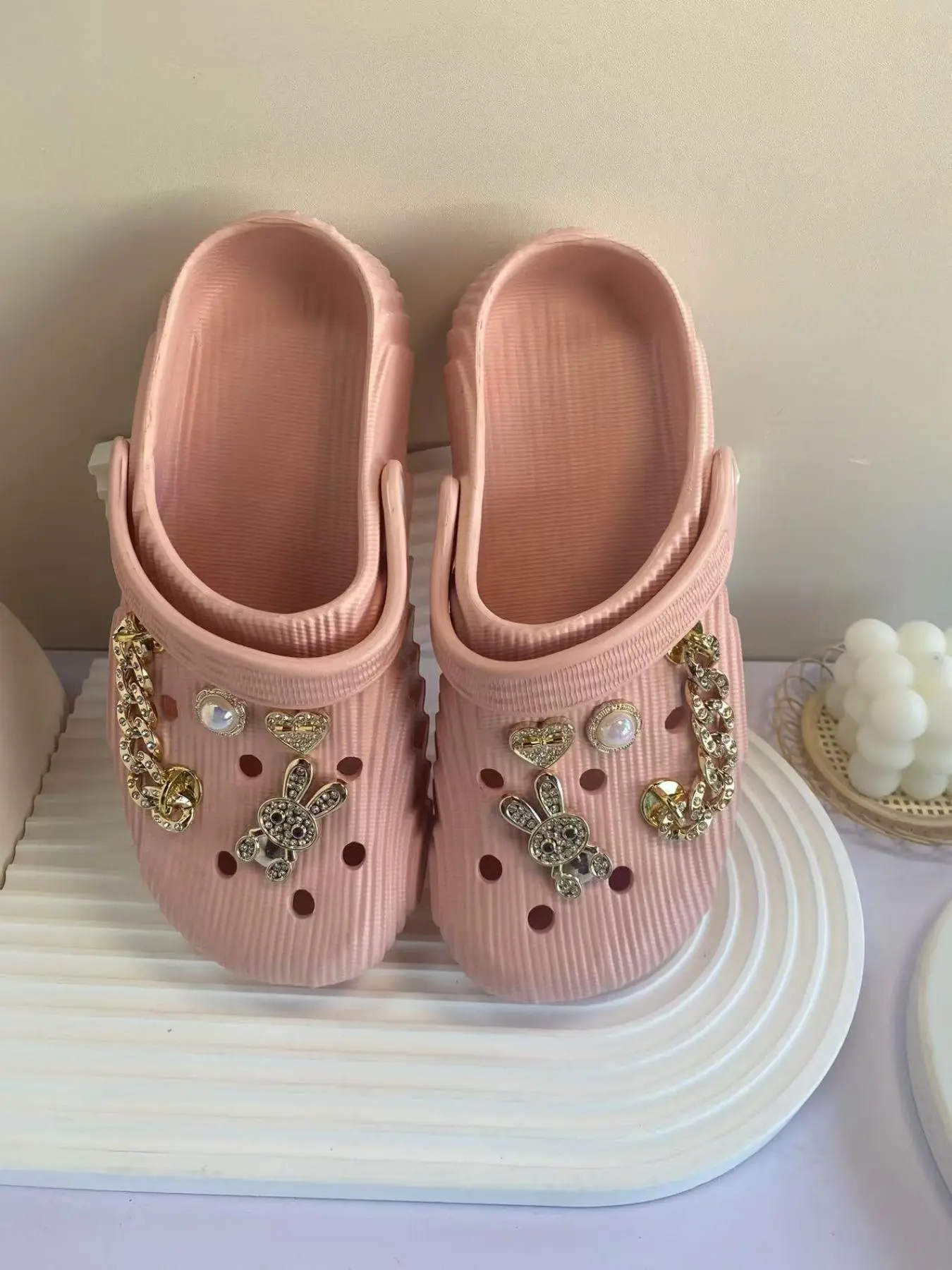 Women's Cute Rhinestone Decorated Glitter Design Slides, Casual Comfortable Home Slippers, Fashionable Slippers for Indoor & Outdoor Wear, Walking Shoes, Clog Decoration, Soft Slippers, House Slippers, Soft Sole Slippers