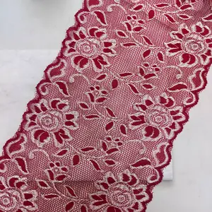 Elastic Lace Trim 150cm/1pc, Elegant Floral Lace, Breathable Skin-Friendly Fabric, Ideal for Clothing Edges, Dresses, Hats, Bedding, Home Decor Accessories, Decorative Accent