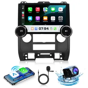 10.1 Inch Dual Knobs Car Stereo for Ford Escape Kuga/ Mazda Tribute 2007-2012 Android Head Unit, Wireless Carplay Android Auto, Touch Screen Radio GPS,Bluetooth, WiFi, FM RDS Radio,BT/SWC/EQ