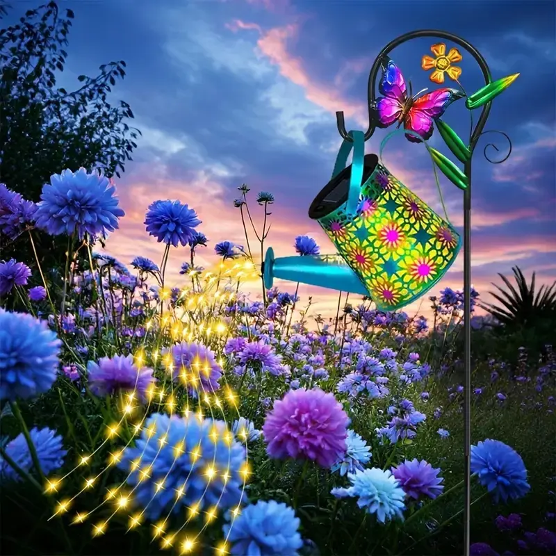 Solar Watering Can Light, Solar Powered Garden Lights, Decorative Solar Lights Outdoor, Outdoor Pathway Lighting for Patio, Garden and Pathway, Perfect Gift for Gardening Decoration Lovers, Solar Pathway Lamp, Solar Garden Lamps