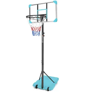 FIZCKEOM 5.6–7FT Adjustable Basketball Hoop, 28" Backboard, Portable with Wheels, Great for Teens and Adults, Perfect for Pool and Outdoor Fun,Outdoorfun