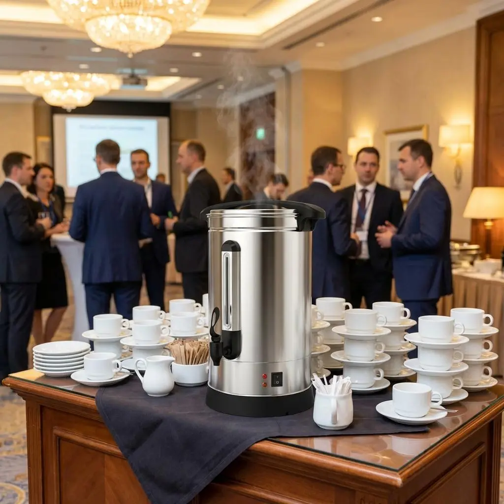 Garvee Commercial Coffee Urn, Hot Beverage Dispenser, Stainless Steel Hot Coffee Dispenser for Party