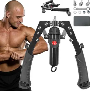 Training Twister Arm Trainer, 3 in 1 Hydraulic Power Chest Workout Equipment with Ab Roller Wheels and Hooks, 22-440lbs for Men Women, Home Gym Equipment for Full Body Strength Training