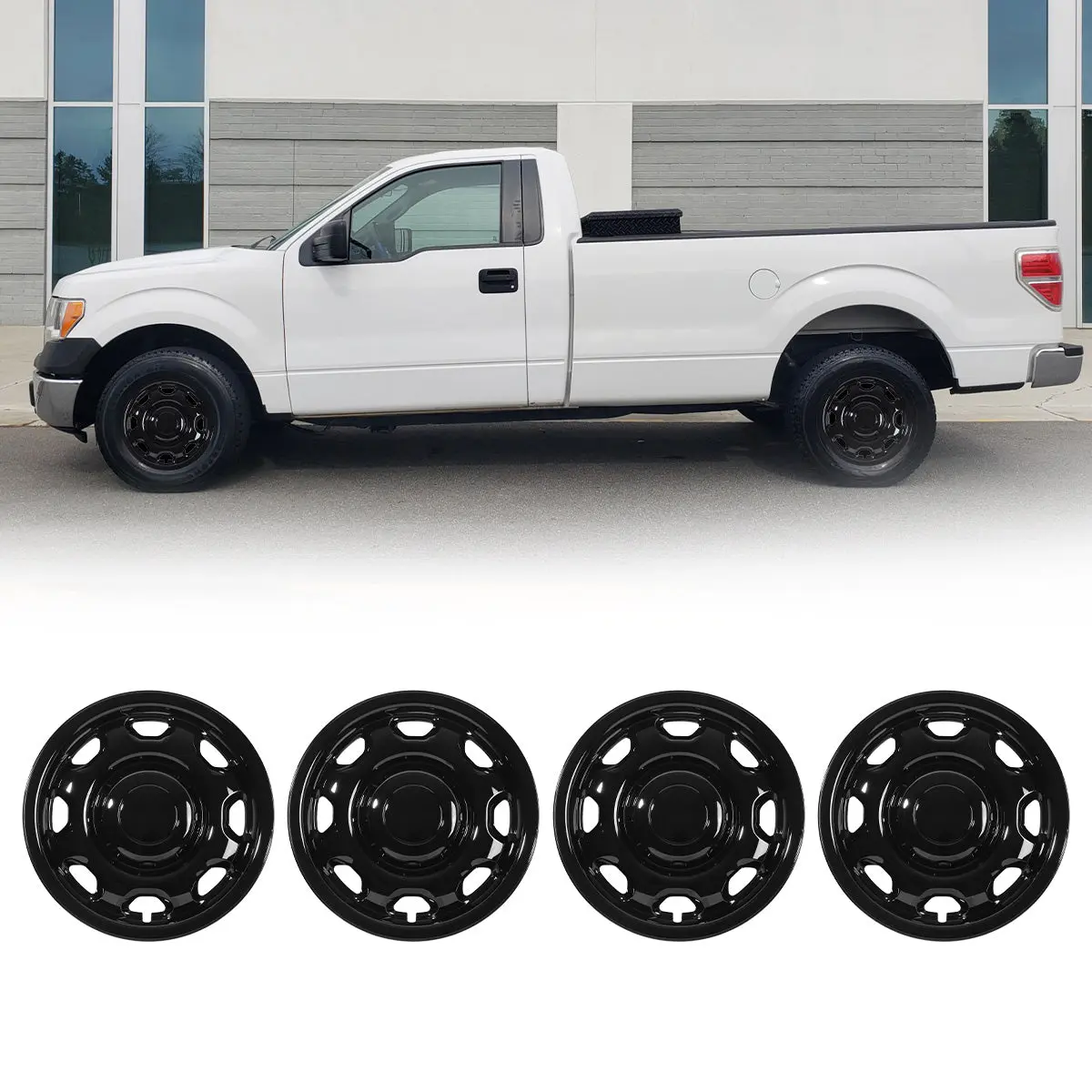 WOLFSTORM 4-Pack 17 Inch Wheel Rim Cover Hubcaps for 2010-2026 Ford F-150