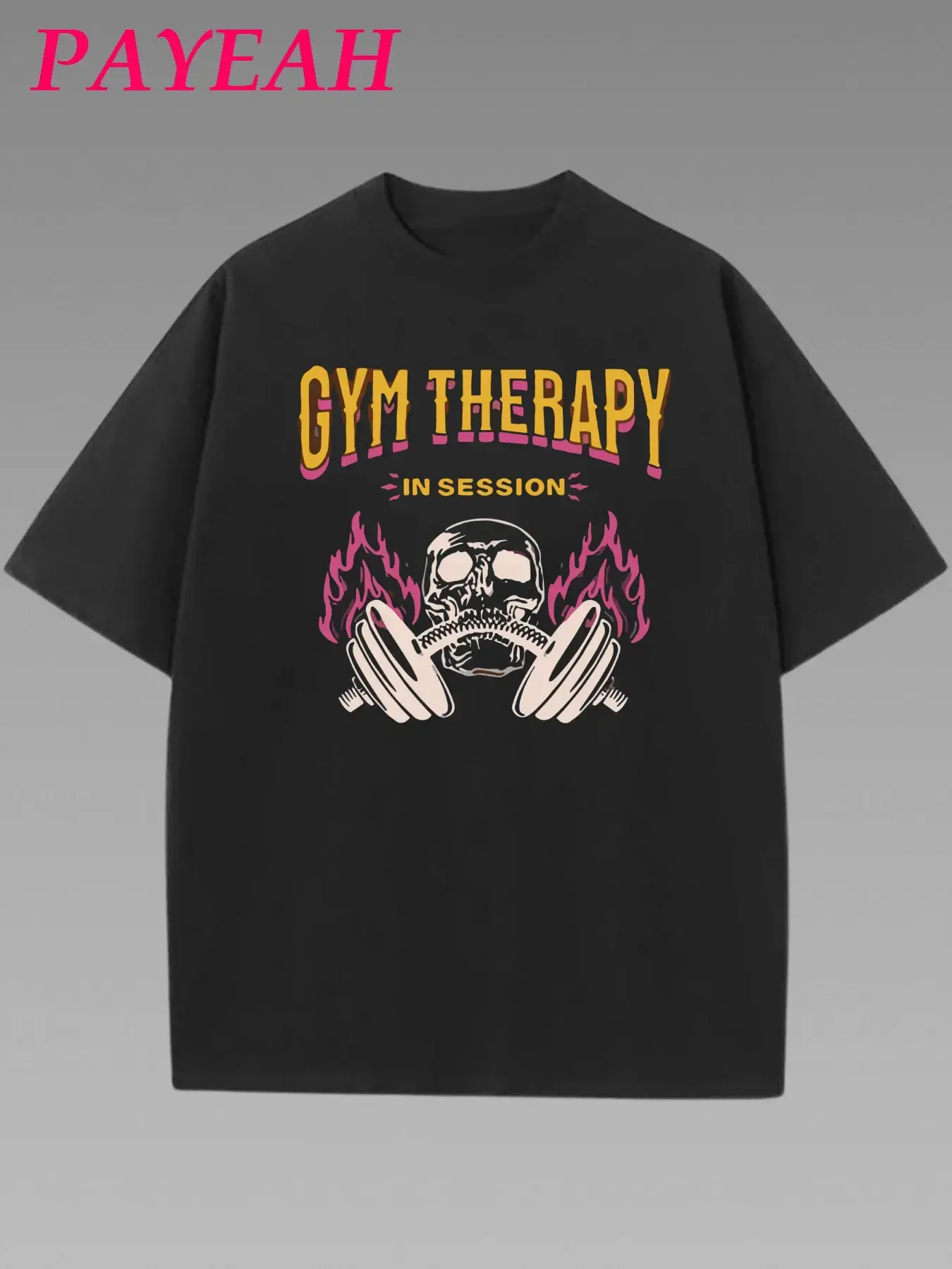 Payeah Womens Fitness Workout Gym Is My Therapy Gym  Women's Shirt Tee 1 Pcs 220g Heavy Cotton T Shirt