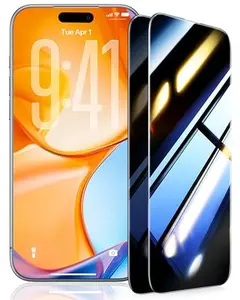 Privacy Full Coverage Screen Protector for iPhone 16plus/15 rpomax/13,12,11 pro/promax. 2025, Anti-Spy Tempered Glass Film, Edge to Edge Protection Case-Friendly, 2-Pack