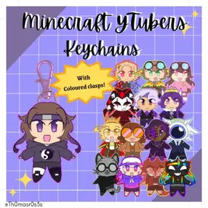 YT portable universe & lifesteal smp clear keychains perfect For Bags, Keys, Or Gifts