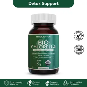 Organic Chlorella | Triple Certified, Broken Cell Wall Form – Sun-Grown Blue-Green Algae with Maximum Nutrient Levels – 120 Tablets