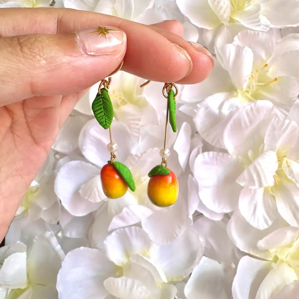 Tropical Mango Tango Polymer Clay Earrings