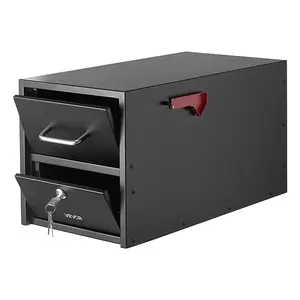 VEVOR Post Mount Mailbox, Summervibes,Summervibes, Anti-Pry & Anti-Theft Mailboxes for Outside, Heavy Duty Lockable Mail Box with Magnetic Door, Weather-Resistant Metal Post Box for House Outside 21.06 x 10.63 x 11.22 in