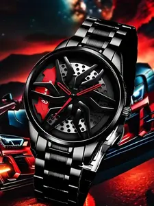 Men's Business Fashion Round Dial Quartz Watch, Fashion Watch for Party, Daily Clothing Decor, Trendy All-match & Exquisite Watch for Birthday Gift with Box, Business Fashion Watches