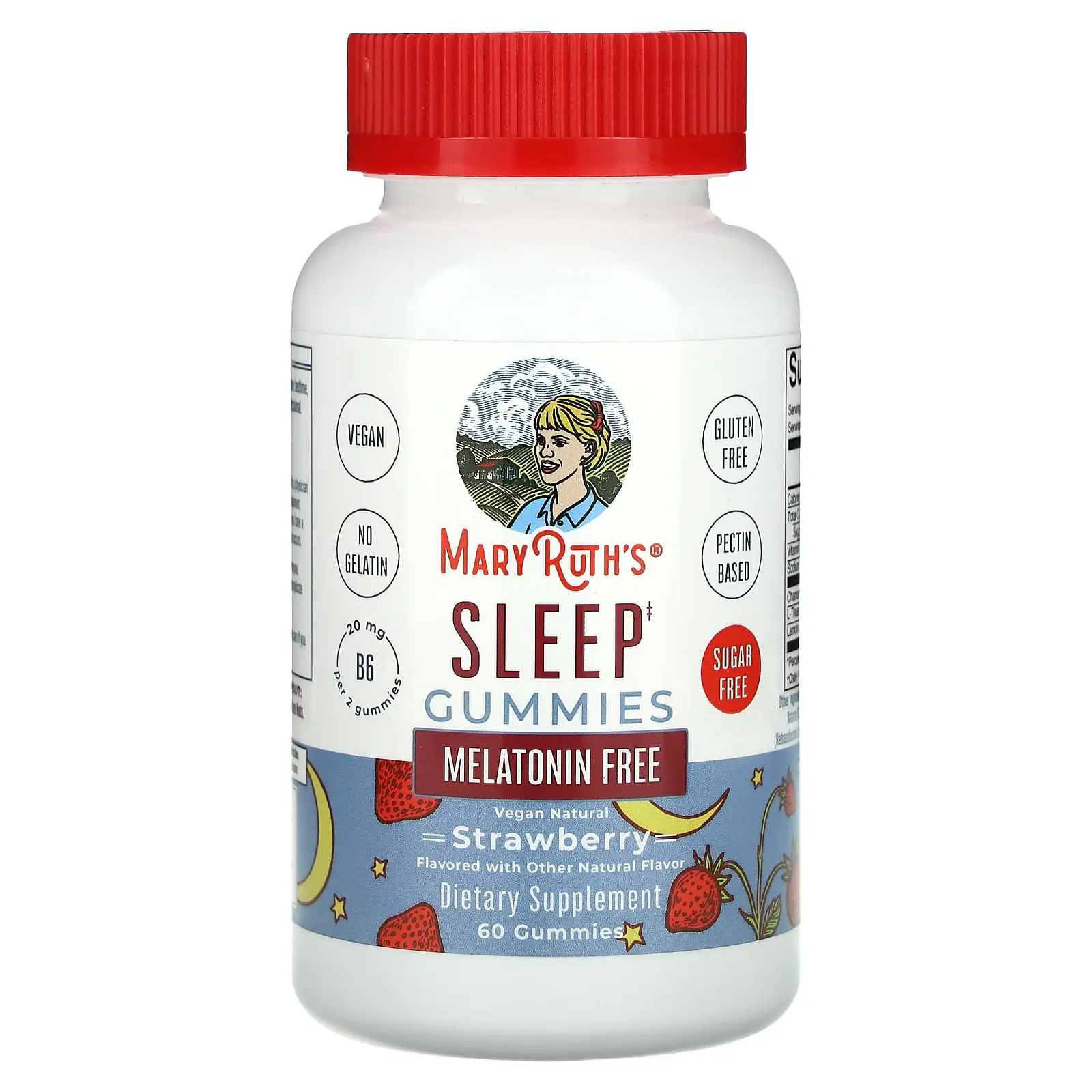 MaryRuth's Sleep Gummies, Melatonin Free, Strawberry, 60 Gummies