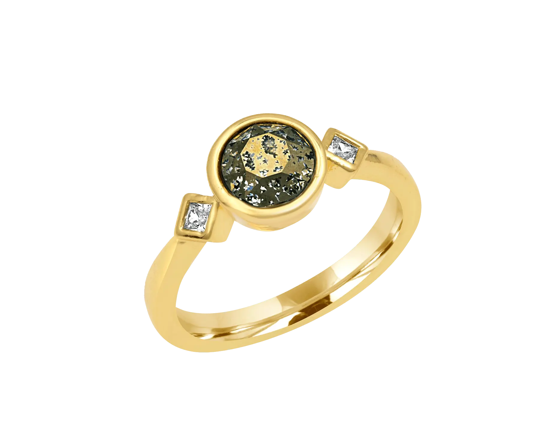 Elegant Casual Ring in Gold Tone Finish, Minimalist Liquid Wave Statement Band for Women's Everyday Wear, Liquid Gold, Casual Wear