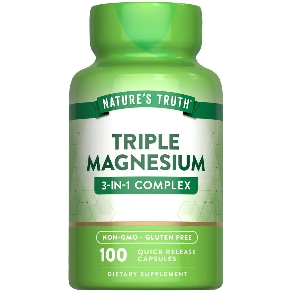 Nature's Truth Triple Magnesium Complex 420 mg - 100 Capsules - Non-GMO & Gluten Free Supplement