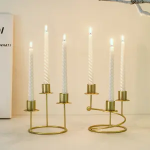 1pcs Three-Headed Candle Holder, Decor Candlestick Holders, Modern Decorative Centerpiece for Table Decor Wedding Fireplace Mantel Home Furnishings Decor Housewarming Gift Decoration, Interior Decoration Accessories