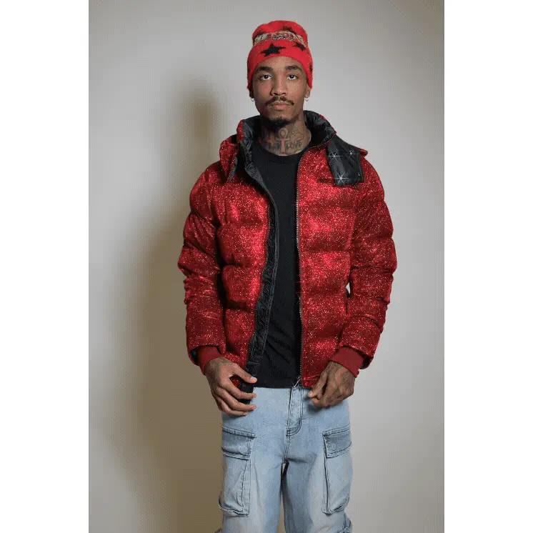 Gleam Red Puffer Jacket