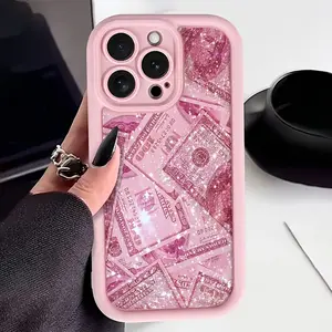 [Shockproof Case] Pink Shockproof Phone Case |     Made of TPU Material Featuring a Banknote Design for Apple iPhone 17 Pro Max Plus Air/16/15/14/13/12/11/XS/XR/X/7/8/Mini/Plus/Pro/Max SE 2020/2022 Gifts