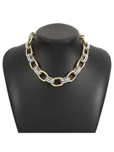 Chunky mixed-metal chains that go with every outfit. Must-have stackable jewelry for effortless style. Cuban Chunky Chain